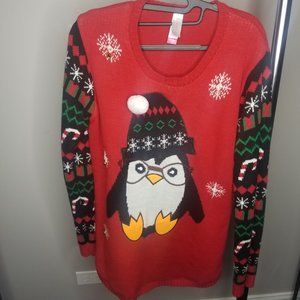 Red Penguin Ugly Christmas Sweater